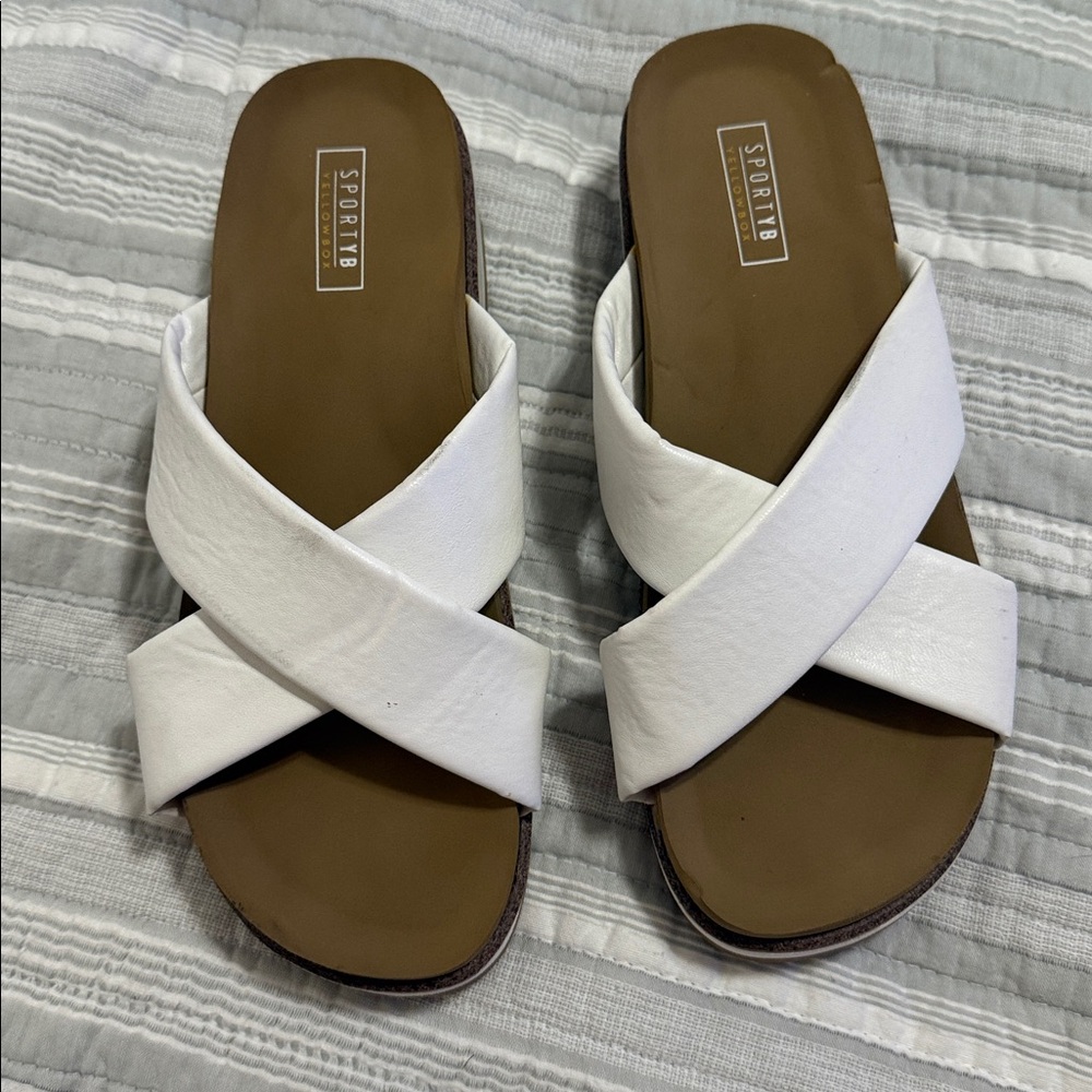 Yellow‎ Box sportYB sandals 8.5 WOMEN’s White